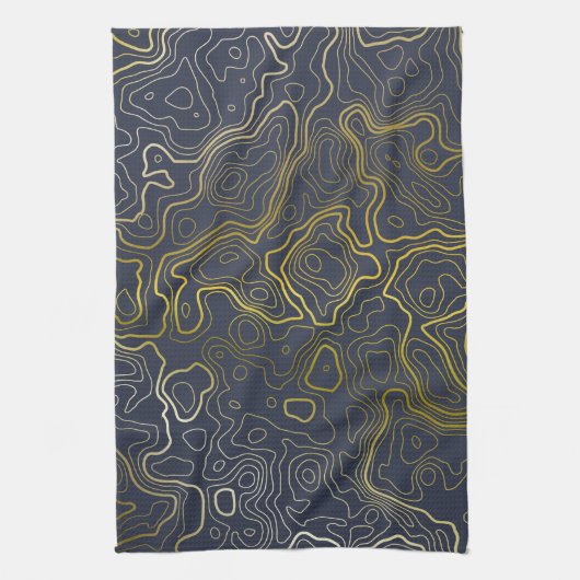 Goldtopografie Geschirrtuch (Vertikal)