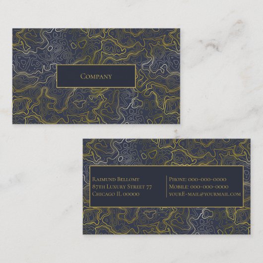 Goldtopographie-Visitenkarte Visitenkarte (Vorne/Hinten)