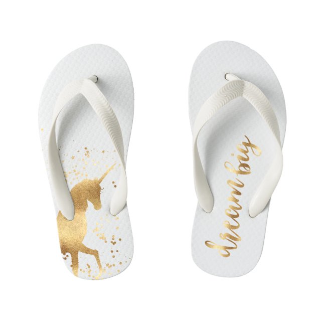 GoldtraumEinhorn Kinderbadesandalen (Fußbett)