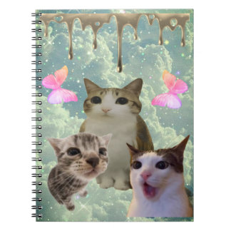 goldtriefendes Meowl Notizbuch Notizblock