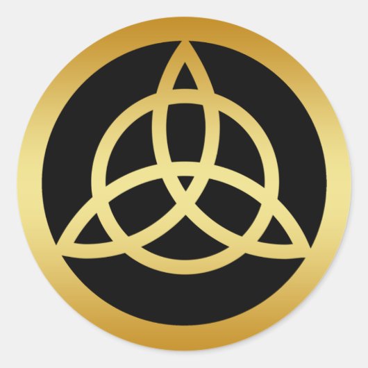 GOLDTRINITY KNOT RUNDER AUFKLEBER (Vorderseite)