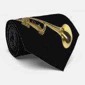 Goldtrompete auf schwarz krawatte (Gerollt)