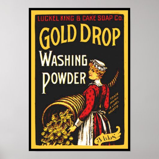 Goldtropfen Waschpulver Poster (Vorne)