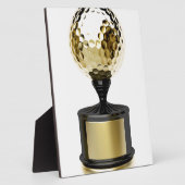 Goldtrophie mit Golfball Fotoplatte (Seite)