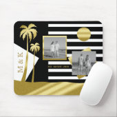 Goldtropische Palme-Strand Instagram Fotos Mousepad (Mit Mouse)