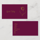 Goldtulpe Visitenkarte (Vorne/Hinten)
