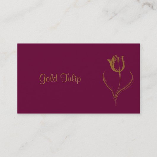 Goldtulpe Visitenkarte (Vorderseite)