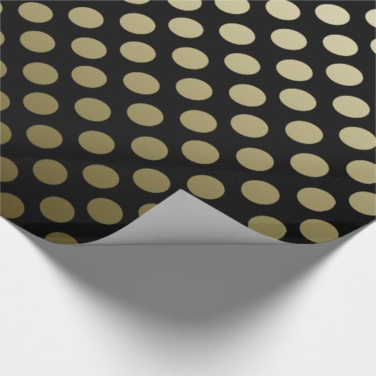 GoldTupfen auf schwarzem Packpapier (Ecke)