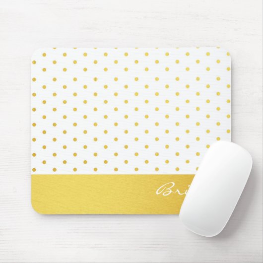 GoldTupfen und Monogramm - Gewohnheit Mousepad (Mit Mouse)