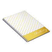 GoldTupfen und Monogramm - Gewohnheit Notizblock (Rechte Seite)