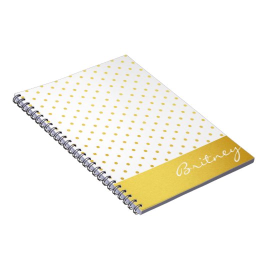 GoldTupfen und Monogramm - Gewohnheit Notizblock (Rechte Seite)