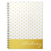 GoldTupfen und Monogramm - Gewohnheit Notizblock (Vorderseite)