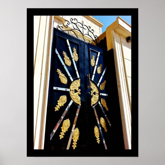 Goldtürdekorationen Poster (Vorne)