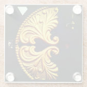 Goldtürdesign Glasuntersetzer (Rückseite)