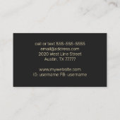 Goldtürkis-Lotus-Blume Visitenkarte (Rückseite)