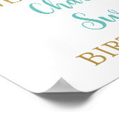 Goldtürkis Sweet 16 Geburtstag Custom 12x18 Foto Poster (Ecke)