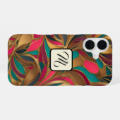 Goldtürkis und Ruby Splash iPhone 16 Hülle (Rückseite (Horizontal))