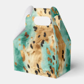 Goldtürkisfarbene Schwarze Farbe Geschenkschachtel (Vorderseite)