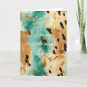 Goldtürkisfarbene Schwarze Farbe Karte (Vorderseite)