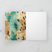 Goldtürkisfarbene Schwarze Farbe Karte (Innenseite)