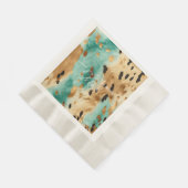 Goldtürkisfarbene Schwarze Farbe Serviette (Ecke)