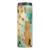 Goldtürkisfarbene Schwarze Farbe Thermosbecher (Rückseite)