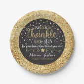 GoldTwinkle wenig Stern-Papier-Teller-Baby-Dusche Pappteller (Vorderseite)