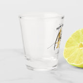 Goldtypografie 40. Geburtstag Schnapsglas (Links)