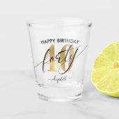 Goldtypografie 40. Geburtstag Schnapsglas (Vorderseite)