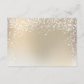 Goldtypografie Blattblauer Schnee Winterdetails Begleitkarte (Rückseite)