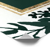 Goldtypografie Blattschnee eleganter Winterempfang Poster (Ecke)
