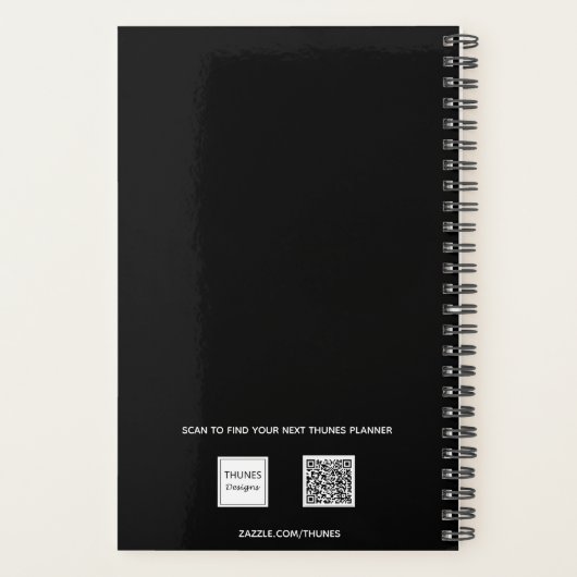 Goldtypografie der Schwarzen Rose 2026 Planer (Rückseite)