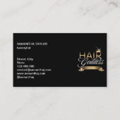 Goldtypografie-Friseurin Visitenkarte (Rückseite)