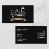 Goldtypografie-Friseurin Visitenkarte (Vorne/Hinten)