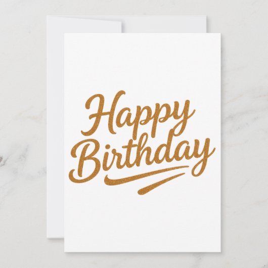 Goldtypografie-Geburtstag Karte (Vorderseite)