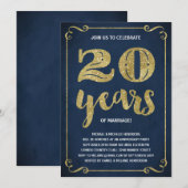 Goldtypografie | Imitate - 20-jähriges Jubiläum Einladung (Vorne/Hinten)