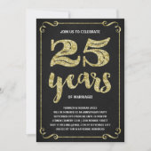 Goldtypografie | Imitate - 25-jähriges Jubiläum Einladung (Vorderseite)