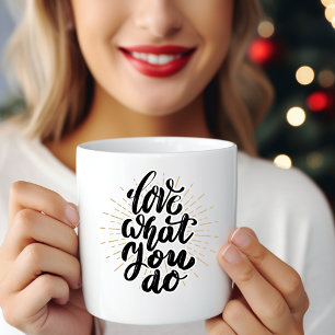 Goldtypografie Inspiration Zitat-Tasse Zweifarbige Tasse