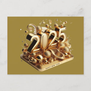 Goldtypografie Postkarte