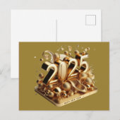 Goldtypografie Postkarte (Vorne/Hinten)