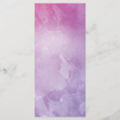 Goldtypografie, rosa Wasserfarbe Hochzeitsmenü Programm (Rückseite)