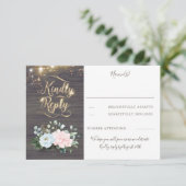 Goldtypografie Rustikale Hochzeit im Herbst UAWG RSVP Karte (Stehend Vorderseite)