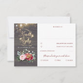 Goldtypografie Rustikale Hochzeit im Herbst UAWG RSVP Karte (Vorderseite)