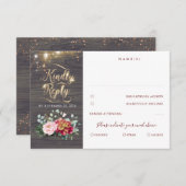 Goldtypografie Rustikale Hochzeit im Herbst UAWG RSVP Karte (Vorne/Hinten)