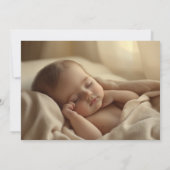 Goldtypografie Säugling Foto Taufe Einladung (Rückseite)