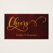 Goldtypografie über Red Bokeh Drinks Tickets (Vorderseite)