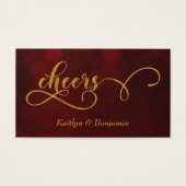 Goldtypografie über Red Bokeh Drinks Tickets (Vorderseite)