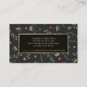 Goldtypografie Weihnachtswunsch des Unternehmens Visitenkarte (Rückseite)