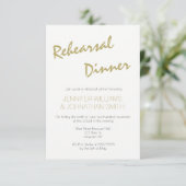 Goldtypographie-Proben-Abendesseneinladungen Einladung (Stehend Vorderseite)