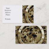 Golduhren und -gänge Steampunk mechanische Visitenkarte (Vorne/Hinten)